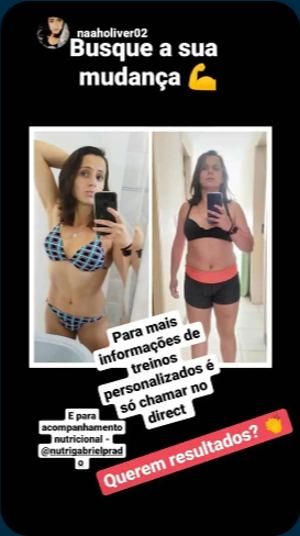Antes e depois de paciente acompanhada